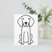 Weimaraner Dog Cartoon Briefkaart (Staand voorkant)