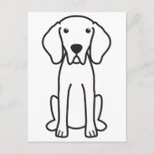 Weimaraner Dog Cartoon Briefkaart (Voorkant)