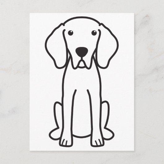 Weimaraner Dog Cartoon Briefkaart (Voorkant)