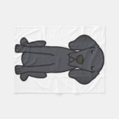 Weimaraner Dog Cartoon Fleece Deken (Voorkant (Horizontaal))