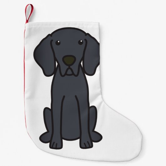 Weimaraner Dog Cartoon Kleine Kerstsok (Voorkant)