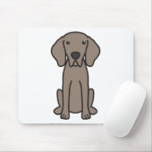 Weimaraner Dog Cartoon Muismat (Met muis)