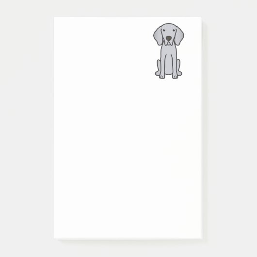 Weimaraner Dog Cartoon Post-it® Notes (Voorkant)