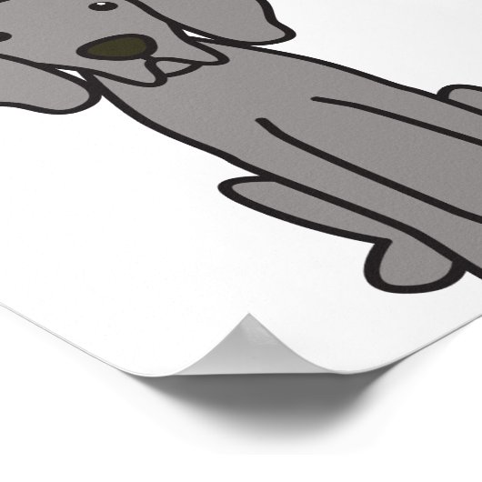 Weimaraner Dog Cartoon Poster (Hoek)