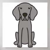 Weimaraner Dog Cartoon Poster (Voorkant)