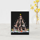 Weimaraner Dog Christmas Tree Xmas Pet Dogs Lover Kaart (Gele Bloem)