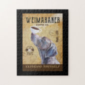Weimaraner Dog Coffee Company Canvas Legpuzzel (Verticaal)