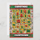 Weimaraner Dog Counting Kerstmis Advent Calendar Feestdagenkaart (Voorkant)