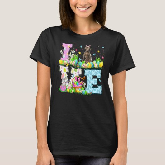 Weimaraner Dog Easter Egg Hunt Love Weimaraner Ea T-shirt (Voorkant)