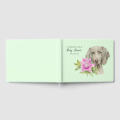 Weimaraner Dog en Lily Waterverf | Baby Shower Gastenboek (Volledig)