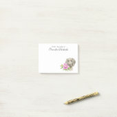 Weimaraner Dog en Lily Waterverf | Jouw namen toev Post-it® Notes (Op bureau)