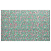 weimaraner dog florals turquoise stof (Fat Quarter)