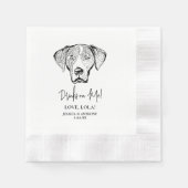 Weimaraner Dog gepersonaliseerde Drinken op mij Servet (Voorkant)