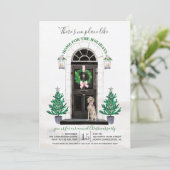 Weimaraner Dog Home voor de partij Feestdagen Kaart (Staand voorkant)