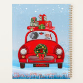 Weimaraner Dog in auto met kerstman Planner (Achterkant)