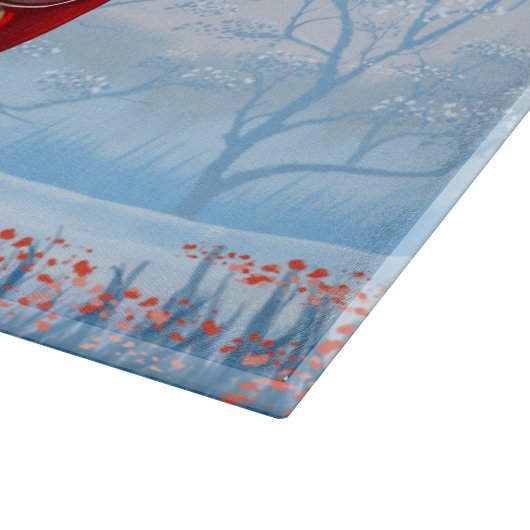 Weimaraner Dog in auto met kerstman Snijplank (Hoek)