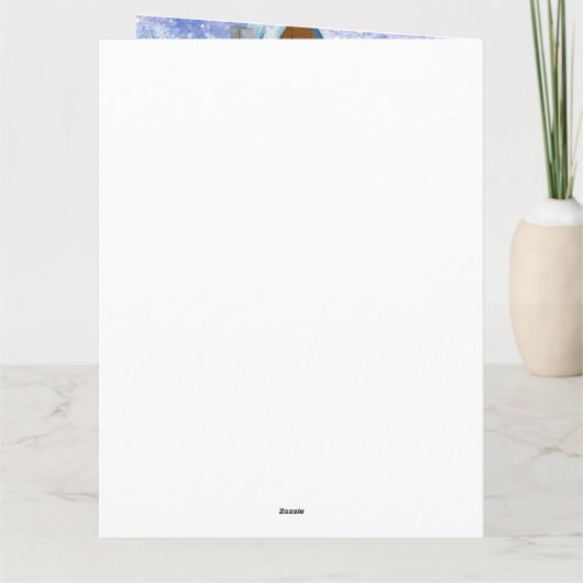 Weimaraner Dog in kerstcadeauwagen Kaart (Achterkant)