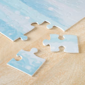 Weimaraner Dog in kerstcadeauwagen Legpuzzel (Zijkant)