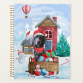 Weimaraner Dog in sneeuwkersthondenhuis Planner (Voorkant)
