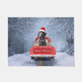 Weimaraner Dog in Snow, dat in kerstmis zit Deurmat (Voorkant)