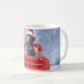 Weimaraner Dog in Snow, dat in kerstmis zit Koffiemok (Voorkant rechts)