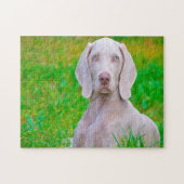 Weimaraner Dog Jigsaws. Legpuzzel (Horizontaal)
