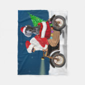 Weimaraner Dog kerstkerstkerstman Fleece Deken (Voorkant)