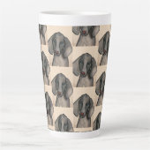 Weimaraner Dog Latte Mug Latte Mok (Voorkant)