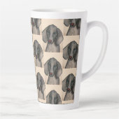 Weimaraner Dog Latte Mug Latte Mok (Rechts)