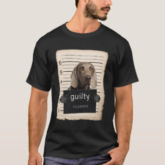Weimaraner Dog Mok Shot Bad Dog T-shirt