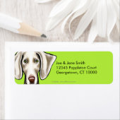 Weimaraner Dog Olive Etiket (Insitu)