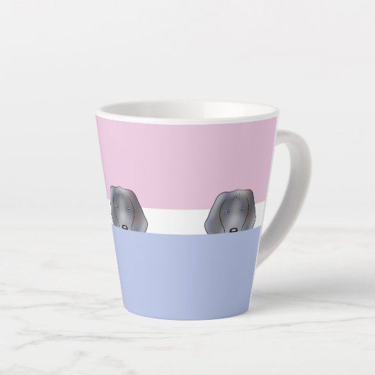 Weimaraner Dog "Peek a Boo" | Latte Mok (Rechterhoek)