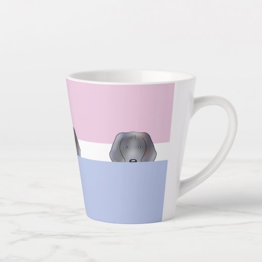 Weimaraner Dog "Peek a Boo" | Latte Mok (Rechts)