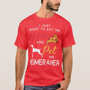 Weimaraner Dog Pizza Lover Eigenaar kerstmis Birth T-shirt