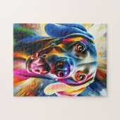 Weimaraner Dog Portrait Acryl Art Print Hond Legpuzzel (Horizontaal)