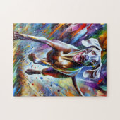 Weimaraner Dog Portrait Acryl Art Print Hond Legpuzzel (Horizontaal)