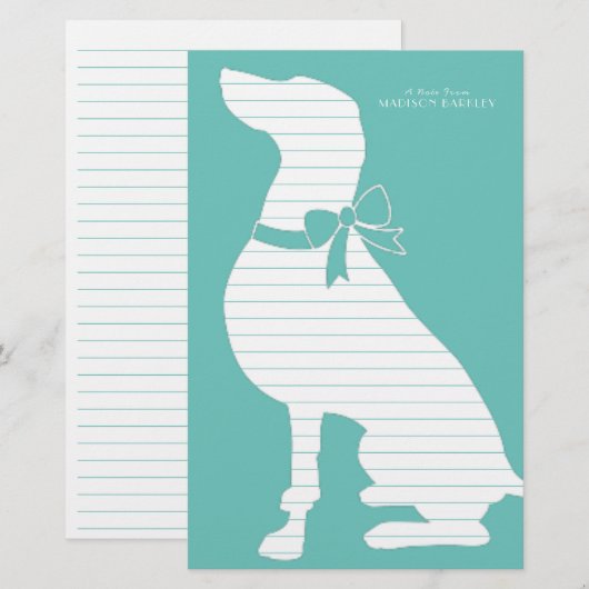 Weimaraner Dog Puppy Briefpapier (Voorkant / Achterkant)