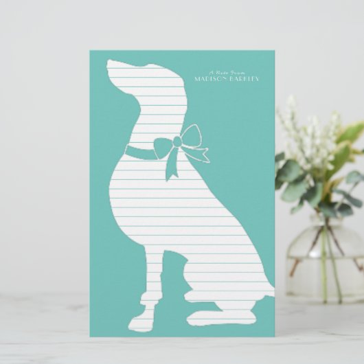 Weimaraner Dog Puppy Briefpapier (Staand voorkant)