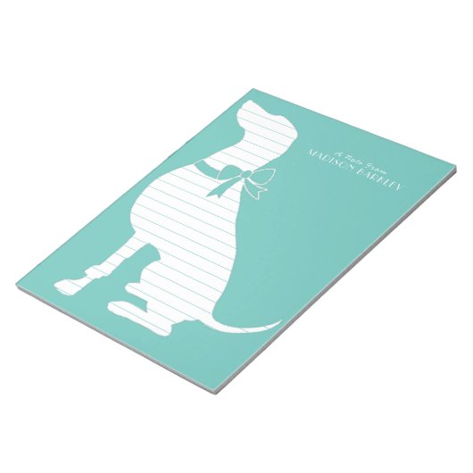 Weimaraner Dog Puppy Notitieblok (Schuin)