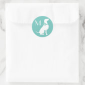 Weimaraner Dog Puppy Ronde Sticker (Tas)