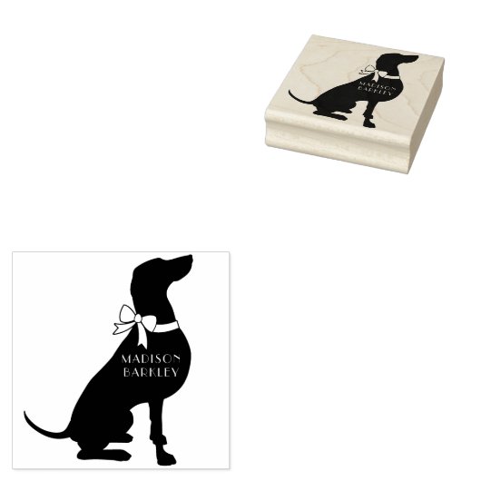 Weimaraner Dog Puppy Rubberstempel (Gestempeld)