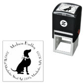 Weimaraner Dog Puppy Zelfinktende Stempel (In situ)