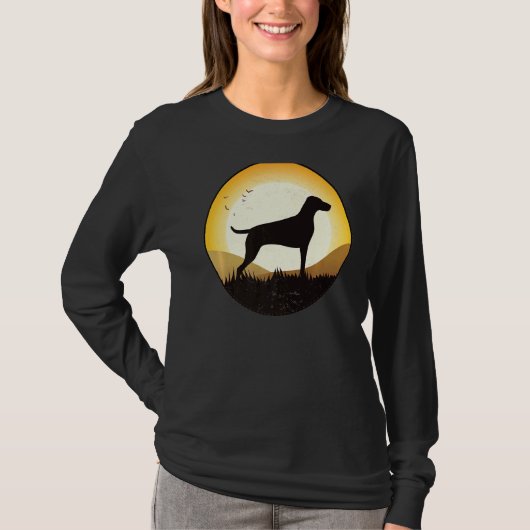 Weimaraner Dog Retro 3 T-shirt (Voorkant)