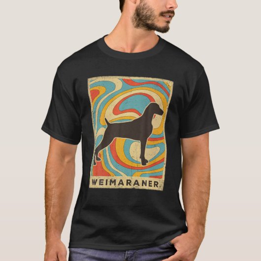 Weimaraner Dog Retro  T-shirt (Voorkant)