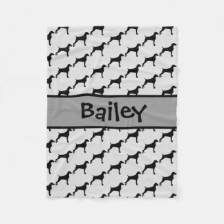 Weimaraner Dog Silhouette CUSTOM Fleece Deken