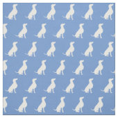 Weimaraner Dog Silhouette Pet Light Blue Stof (Swatch)