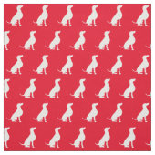 Weimaraner Dog Silhouette Pet Red Stof (Swatch)