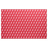 Weimaraner Dog Silhouette Pet Red Stof (Fat Quarter)