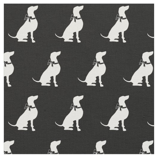 Weimaraner Dog Silhouette Pet Stof (Close Up)