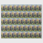 Weimaraner Dog Spring Bloemen Schilderen Cadeaupapier (Vlak)